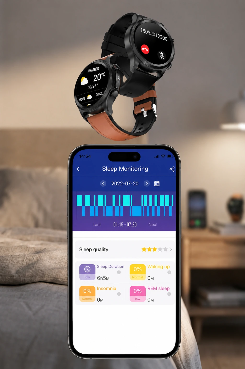 Aptofit SmartWatch Sleep monitoring